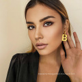 Shangjie OEM aretes para mujeres Fashion Sample Metal Earrings Real Gold Plated Vintage Earrings B Letter Ear buckle for Girl